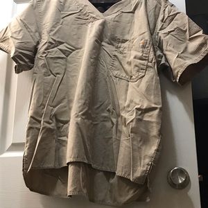 Carhartt large men’s tan scrub top